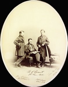 Ulysses S. Grant ve yardımcıları Orville E. Babcock ve Adam Badeau