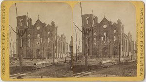 1871 Chicago Yangınından Sonra St. Michaels Kilisesi by American Photographer