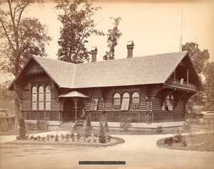 İsveç Okulu Evi, Centennial Exposition, Philadelphia, 1876 (gümüş albümen baskı) by American Photographer