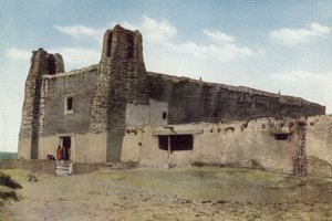 Eski Kilise, Acoma Pueblo, New Mexico (renkli fotoğraf) by American Photographer