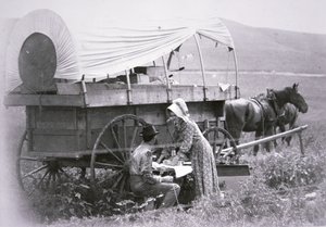 Tipik öncünün kapalı vagonu (s/b fotoğraf) by American Photographer