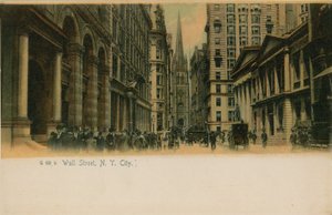 Wall Street, New York. 1913 yılında gönderilen kartpostal. by American Photographer