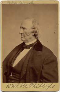 Wendell Phillips (1811-84), Amerikan kölelik karşıtı ve Yerli Amerikalıların savunucusu (albüm fotoğrafı) by American Photographer