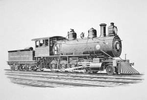 Kuzey Pasifik Demiryolu (litho) için Haziran 1889