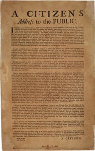 Vatandaşların Halka Seslenişi yeniden: Kraliyet birliklerinin desteği, 18 Aralık 1769 by American School