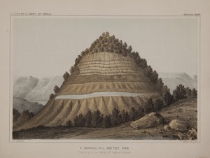 Laquna Colorado vadisinde 150 metre yüksekliğinde bir Konik Tepe by American School