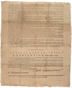 Bir Haklar Bildirgesi ve New Hampshire Eyaleti için bir hükümet savunması, 1779 by American School