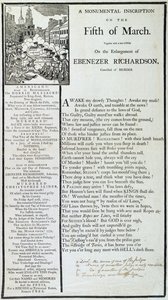 Beş Mart 1772 Üzerine Anıtsal Bir Yazıt (baskı) by American School