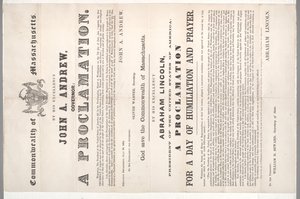 Aşağılanma ve dua günü için bir Bildiri, 28 Temmuz 1864 by American School