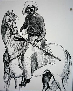 Bir Texas Ranger, c.1845 (gravür) by American School