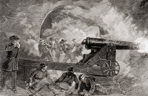 12-14 Nisan Fort Sumter Muharebesi'ndeki bombardıman sırasında bir kazamat by American School