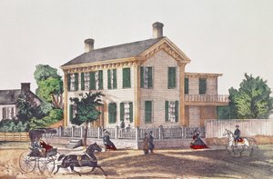 Abraham Lincolns (1809-65) Konutu by American School
