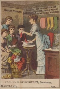 Elmas Boyaları için Reklam (renkli lito) by American School