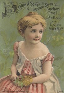 John Reardon & Sons Leading Soaps: Anchor, Oval, Antique and Extra Family Soaps için Reklam, c.1887
