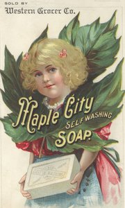 Maple City Kendi Kendini Yıkanan Sabun, c.1880 için Reklam by American School