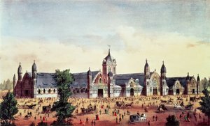 Agricultural Hall, Grand United States Centennial Exhibition, Fairmount Park, Philadelphia, pub. by Currier und Ives, 1876  by American School