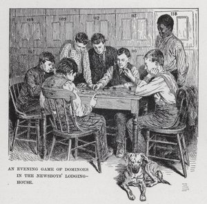 Habercilerin Pansiyonunda Bir Akşam Domino Oyunu (lito) by American School