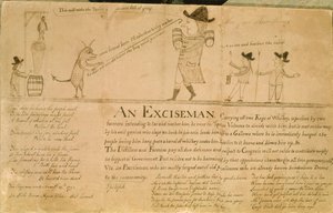 Bir Exciseman, c.1790 (çizim) by American School