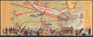 Boston bir göz atma şehridir: ne görmeli ve ziyaretinizden nasıl keyif alırsınız, c.1935-45 (renkli taş) by American School