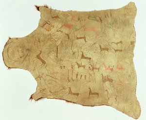 Bufalo cübbesi, c.1850-75 (bufalo derisi ve baskı) by American School