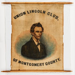 Abraham Lincoln, Montgomery County için kampanya afişi by American School