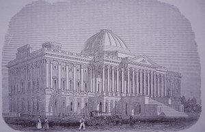 Capitol Binası, Washington DC, ABD, 1848 dolayları (gravür) by American School