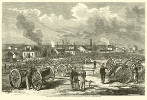 General Thomass Karargahı önünde Yakalanan Konfederasyon topu, Kasım 1863 by American School