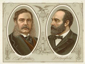 Chester A Arthur, James A Garfield (kromolitho) by American School