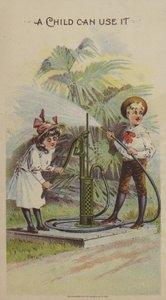 Su pompasıyla oynayan çocuklar (chromolitho) by American School