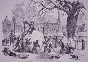 Noel kartopu, Boston Common sahnesi by American School