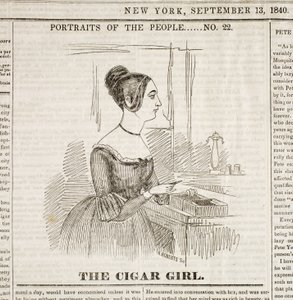 Puro Kızı, "New York Sunday Atlas"ın Ön Sayfası, 13 Eylül 1840 by American School