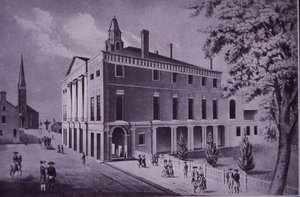 Belediye Binası, Wall Street, New York City, 1790 (gravür) by American School