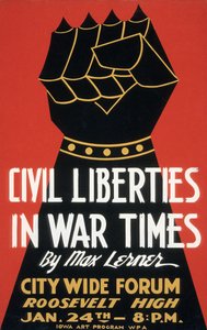 War Times Posterinde Sivil Özgürlükler by American School