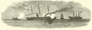 Konfederasyon, abluka filosunu Charleston açıklarında meşgul ediyor, Ocak 1863 by American School