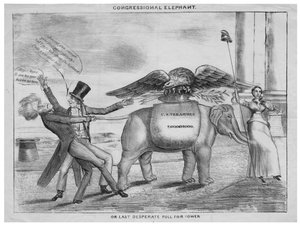 Kongre fili, veya, Güç için son umutsuz çekim, c.1832 by American School