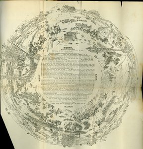 Cyclorama, Büyük İsyan Tarihini detaylandıran katlanmış harita, c.1870