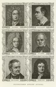 Seçkin İngiliz Yazarlar, Joseph Addison, Oliver Goldsmith, Daniel de Foe, WS Landor, Thomas De Quincey, Richard Steele by American School