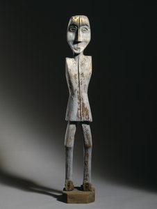 Effigy figürü, Chippewa, 19. yüzyıl sonu (ahşap, demir çiviler ve pigment) by American School