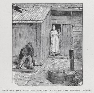 Dut Sokağının Arkasındaki Bir Kulübe Pansiyonuna Giriş (litho) by American School
