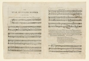 "The Star Spangled Banner. A Pariotic" için notaların ilk baskısı by American School