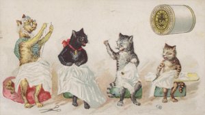 Dört Meşgul Kedi Dikiş by American School