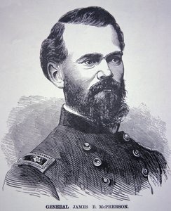 General James Birdseye McPherson (1828-64) (gravür) by American School