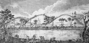 General John Burgoyne (1723-92) Kızılderililerle buluşuyor by American School