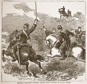 General Sheridan, bir kitap barından Cedar Creek