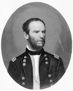 General William Sherman, 1865 dolayları (gravür) by American School