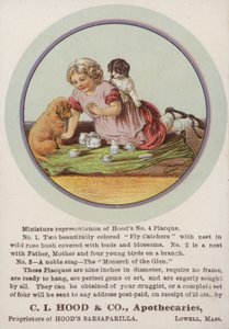 Yavru Köpeklerle Battaniyenin Üzerinde Oturan Kız by American School