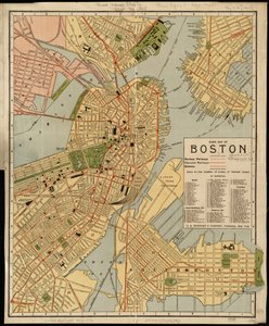 Boston rehberi haritası by American School