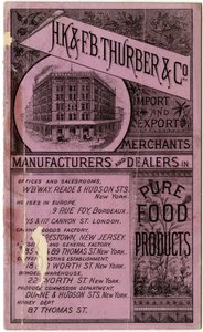 H.K. & F.B. Thurber & Co. ticaret kitapçığı, recto (kazınmış kitapçık) by American School