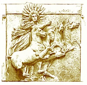 Arabasının üzerinde Helios, Victor Duruy tarafından Yunanistan Tarihinden bir çizim, 1890
