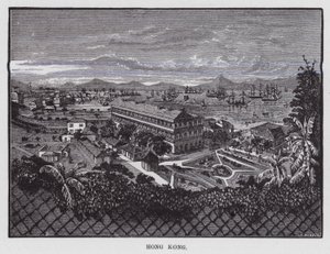 Hong Kong (gravür) by American School